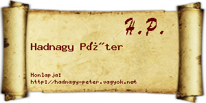 Hadnagy Péter névjegykártya